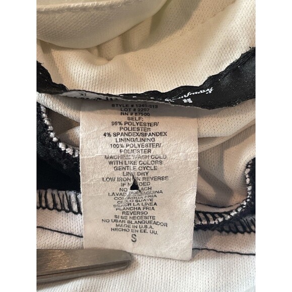 VTG 90s Bmoss Stretch Color Block V-neck A-line Sleeveless Dress S - Picture 10 of 11